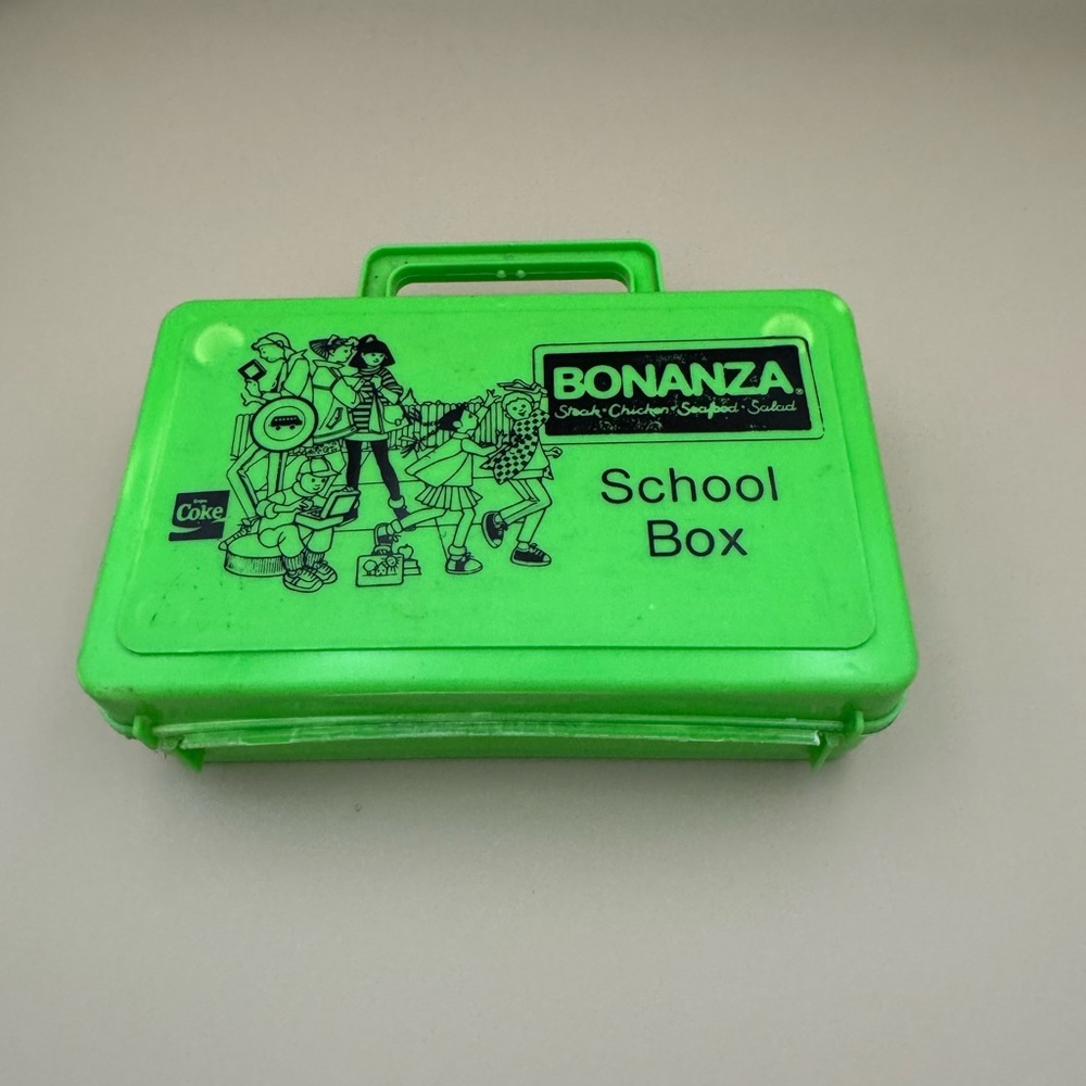 Vintage Bonanza Green Pencil Box